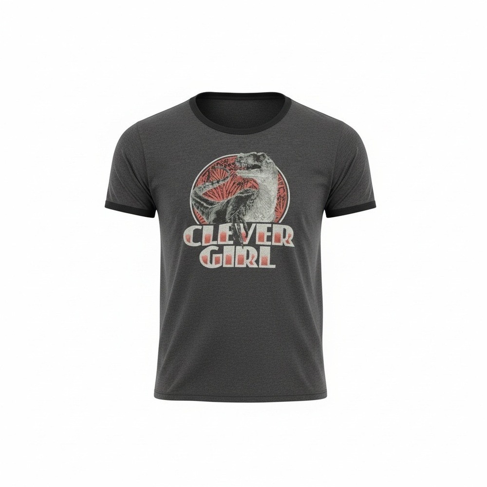 Jurassic Park World Dominion Clever Girl Dinosaur Graphic T Shirt Men Size 2 (M)